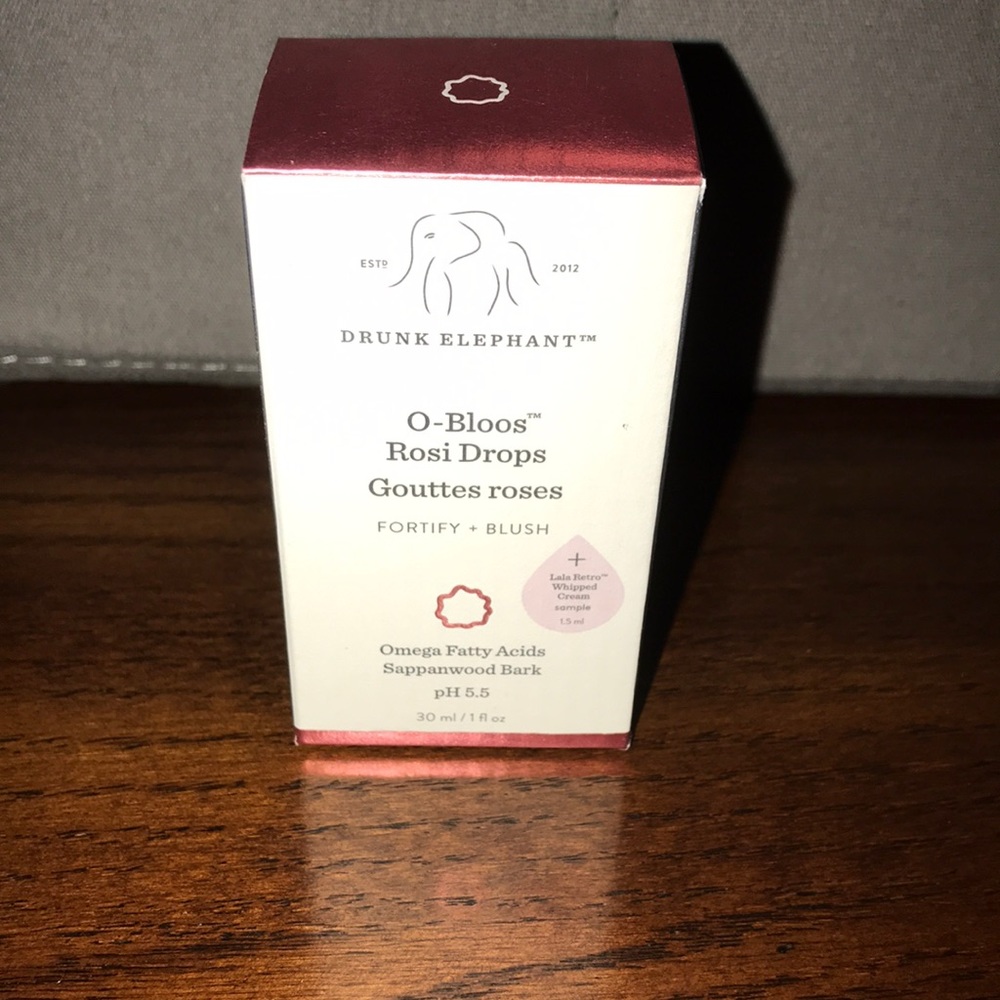 NEW Drunk Elephant O-Bloos Rosi Glow Drops with Lala cream sample